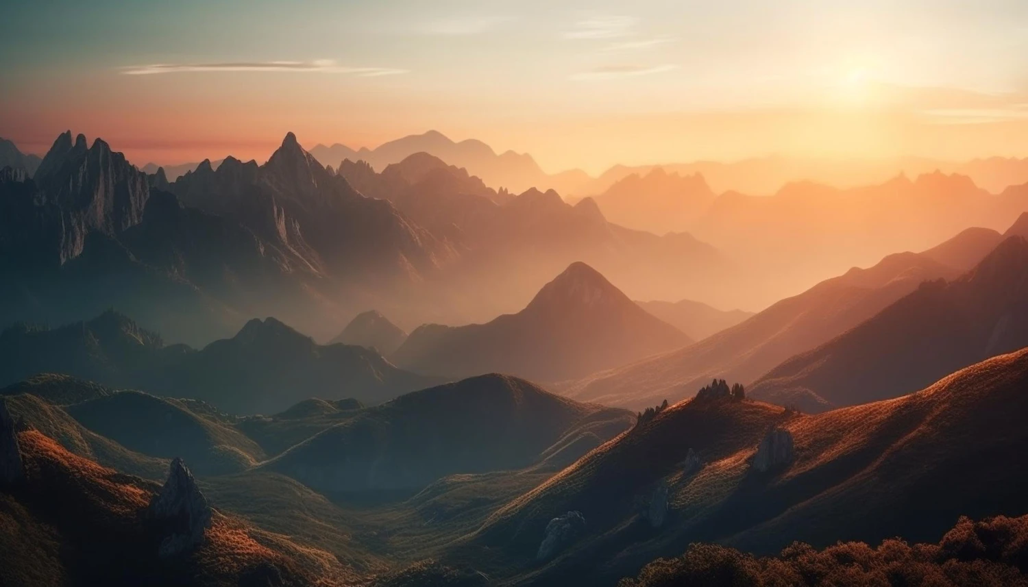 Scenic Mountain Sunrise